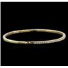 Image 2 : 0.78ctw Diamond Bangle Bracelet - 14KT Yellow Gold