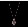 Image 2 : 14KT Rose Gold 2.41ctw Diamond Pendant With Chain