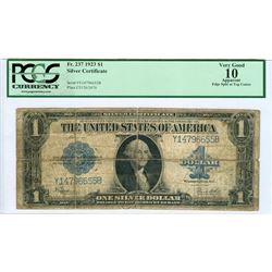 1923 $1 Large Silver Certificate PCGS Graded VG10