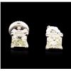 Image 1 : 14KT White Gold 1.07ctw Diamond Stud Earrings