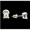 Image 2 : 14KT White Gold 1.07ctw Diamond Stud Earrings