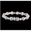 Image 2 : 14KT White Gold 5.76ctw Diamond Bracelet