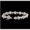Image 3 : 14KT White Gold 5.76ctw Diamond Bracelet