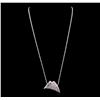 Image 2 : 14KT White Gold 2.56ctw Diamond Pendant With Chain