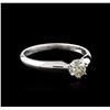 Image 2 : 14KT White Gold 0.33ct Round Cut Diamond Solitaire Ring