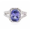Image 1 : 14KT White Gold 2.24ct Tanzanite and Diamond Ring