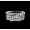 Image 1 : 18KT White Gold 2.89ctw Diamond Ring