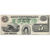 Image 1 : 1800s $5 The Bank of New England Connecticut Obsolete Currency Note