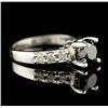Image 2 : 14KT White Gold 1.59ct Black Diamond Ring