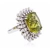 Image 2 : 14KT White Gold 15.42ct Tourmaline and Diamond Ring