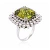 Image 3 : 14KT White Gold 15.42ct Tourmaline and Diamond Ring