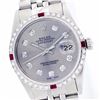 Image 1 : Rolex Stainless Steel Diamond and Ruby DateJust Men's Watch
