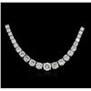 Image 1 : 18KT White Gold 6.21ctw Diamond Necklace
