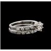 Image 2 : 1.44ctw Diamond Wedding Ring Set - 14KT White Gold