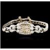 Image 1 : Hamilton 14KT White Gold 1.00ctw Diamond Ladies Vintage Watch