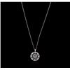 Image 1 : 14KT White Gold 0.40ctw Diamond Pendant With Chain
