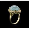 Image 3 : 14KT Yellow Gold 13.35ct Aquamarine and Diamond Ring