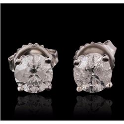 14KT White Gold 1.37ctw Diamond Stud Earrings