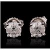 Image 1 : 14KT White Gold 1.37ctw Diamond Stud Earrings