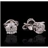 Image 2 : 14KT White Gold 1.37ctw Diamond Stud Earrings