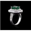 Image 3 : 14KT White Gold 4.09ct Emerald and Diamond Ring