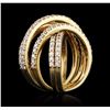 Image 3 : 18KT Yellow Gold 1.62ctw Diamond Ring