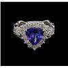 Image 1 : 1.89ct Tanzanite and Diamond Ring -14KT White Gold
