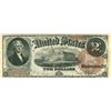 Image 1 : 1880 $2 United States Brown Spiked Seal Large Note