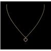 Image 1 : 10KT Yellow Gold 0.10ctw Ruby and Diamond Heart Pendant With Chain