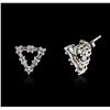 Image 2 : 14KT White Gold 0.50ctw Diamond Earrings