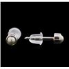 Image 2 : Pearl Stud Earrings - Silver