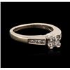 Image 2 : 14KT White Gold 0.45ctw Diamond Ring
