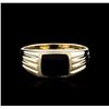 Image 1 : 14KT Yellow Gold 1.00ct Onyx Ring