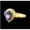 Image 2 : 18KT Yellow Gold 1.70ct Tanzanite and Diamond Ring