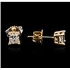 Image 2 : 14KT Yellow Gold 0.87ctw Diamond Stud Earrings