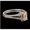 Image 2 : 18KT Two-Tone Gold 0.93ctw Diamond Ring