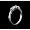 Image 3 : 14KT White Gold 0.73ctw Diamond Ring