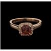 Image 1 : 0.78ct Pink Tourmaline and Diamond Ring - 14KT Rose Gold