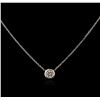 Image 2 : 14KT White Gold 0.26ct Diamond Necklace