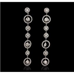 14KT White Gold 2.81ctw Diamond Earrings