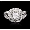 Image 1 : 14KT White Gold 1.11ctw Diamond Ring