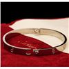 Image 3 : Cartier 18KT White Gold Love Bangle Bracelet Size 19
