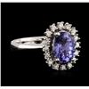 Image 2 : 14KT White Gold 2.16ct Tanzanite and Diamond Ring