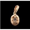 Image 2 : 14KT Rose Gold 0.66ct Morganite and Diamond Pendant