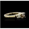 Image 2 : 14KT Yellow Gold 0.98ctw Brown Diamond Ring