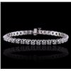 Image 1 : 14KT White Gold 4.44ctw Diamond Tennis Bracelet
