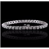 Image 2 : 14KT White Gold 4.44ctw Diamond Tennis Bracelet