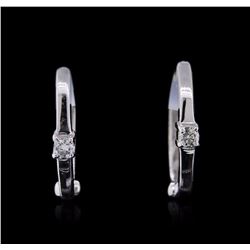 14KT White Gold 0.04ctw Diamond Earrings