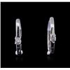 Image 1 : 14KT White Gold 0.04ctw Diamond Earrings