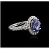 Image 2 : 14KT White Gold 2.20ct Tanzanite and Diamond Ring